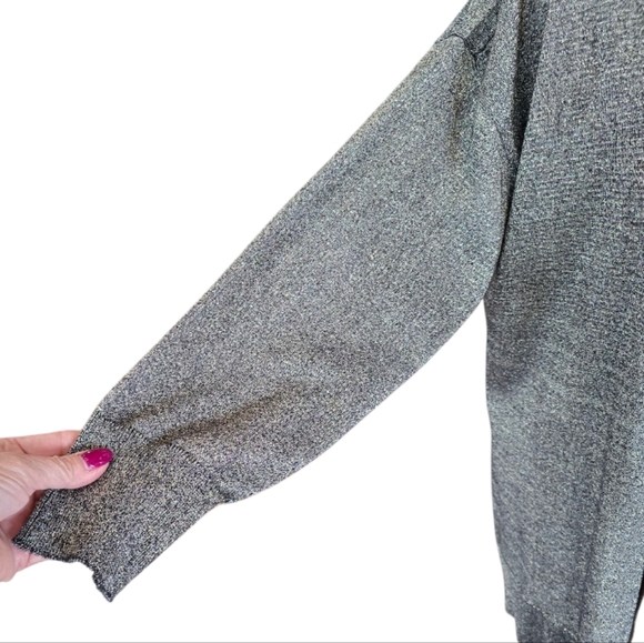 Lane Bryant Metallic Gold Black Tie Front Cardigan Sweater 14/16 - Picture 5 of 11